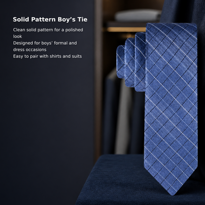 Boys’ Solid Color Patterned Necktie