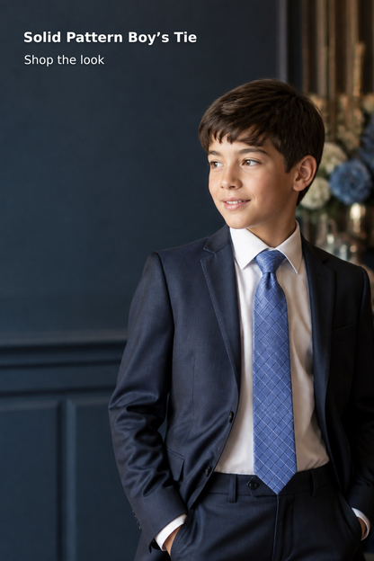 Boys’ Solid Color Patterned Necktie